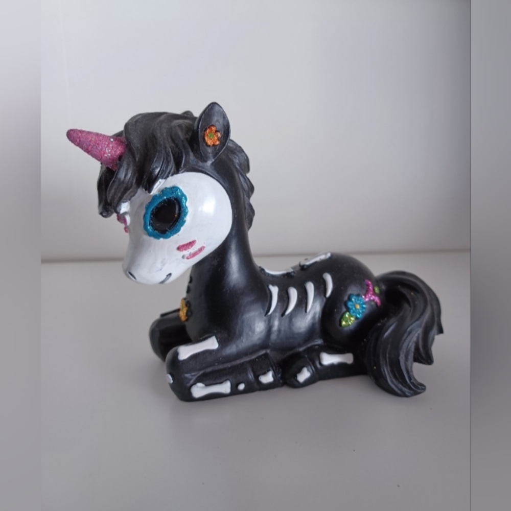 Skeleton Unicorn Halloween Decor Piece